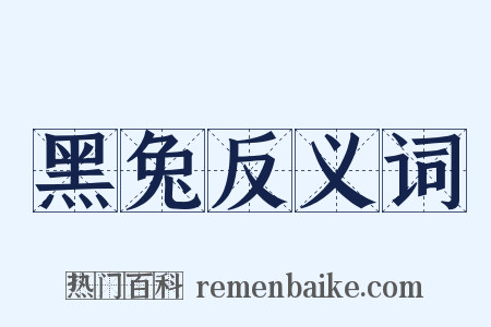 黑兔反义词是什么意思的图片